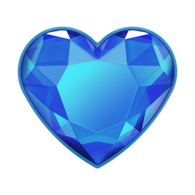 Dichroic Crystal Heart — Adhesive PopGrip