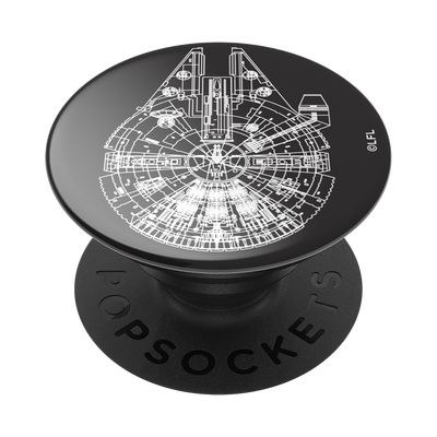 Secondary image for hover Aluminum Millennium Falcon — Adhesive PopGrip