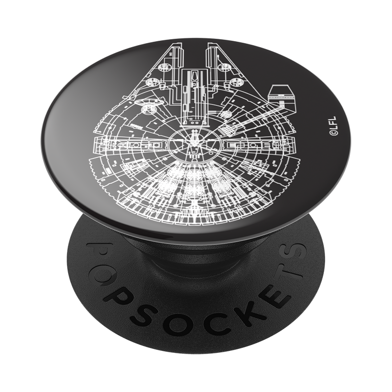 Aluminum Millennium Falcon — Adhesive PopGrip image number 1