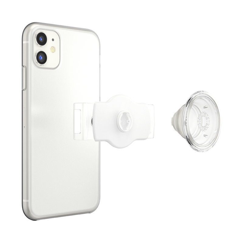 Clear on White with Square Edges — Slide Stretch PopGrip image number 3