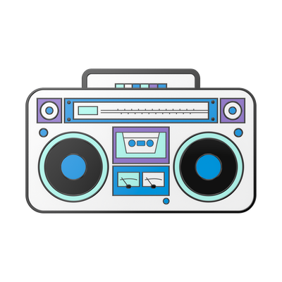 Secondary image for hover Enamel BoomBox — Adhesive PopGrip