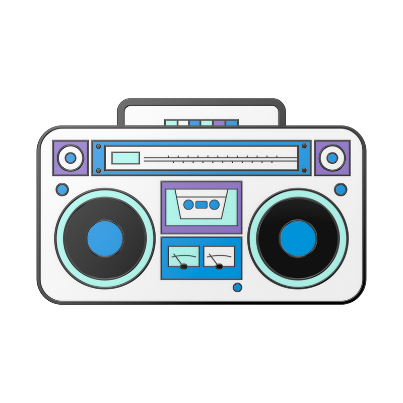 Enamel BoomBox — Adhesive PopGrip image number 1
